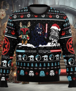 Christmas Star Wars Ugly Sweater, Boba Fett Sweater Men, Darth Vader Xmas Sweater, Stormtrooper Holiday Sweater, Disney Birthday Gift