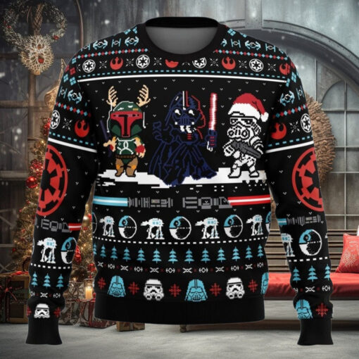 Christmas Star Wars Ugly Sweater, Boba Fett Sweater Men, Darth Vader Xmas Sweater, Stormtrooper Holiday Sweater, Disney Birthday Gift