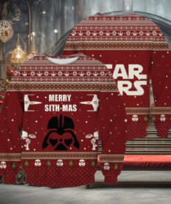 Christmas Star Wars Ugly Sweater, Merry Sith Mas Holiday Sweater