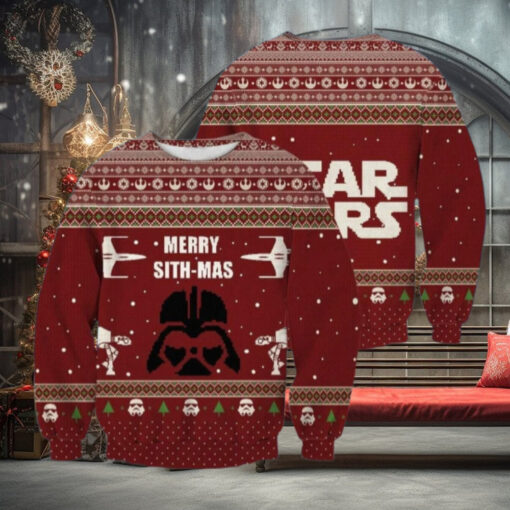 Christmas Star Wars Ugly Sweater, Merry Sith Mas Holiday Sweater