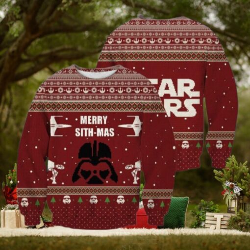 Christmas Star Wars Ugly Sweater, Merry Sith Mas Holiday Sweater