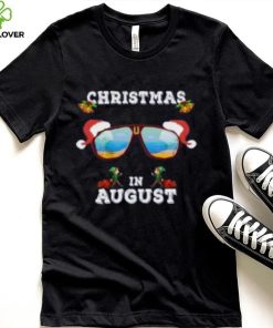 Christmas Sunglasses with Santa claus Hat in Augus' Men's T Shirt