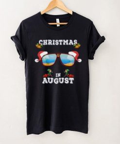 Christmas Sunglasses with Santa claus Hat in Augus' Men's T Shirt