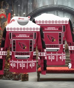 Christmas Sweater Arizona Cardinals Christmas Ball Snowfalke Pattern 3D Sweater