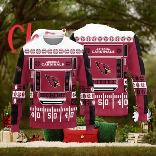 Christmas Sweater Arizona Cardinals Christmas Ball Snowfalke Pattern 3D Sweater