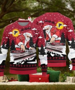 Christmas Sweater Atlanta Falcons Christmas Funny DJ Santa Limited Edition 3D Sweater