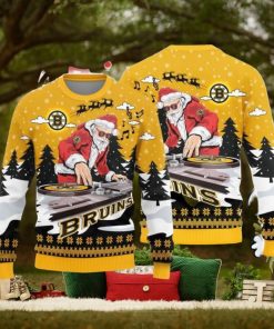 Christmas Sweater Boston Bruins Christmas Funny DJ Santa Limited Edition 3D Sweater