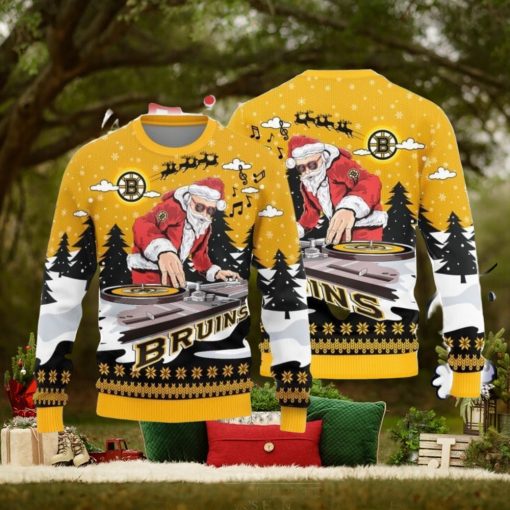 Christmas Sweater Boston Bruins Christmas Funny DJ Santa Limited Edition 3D Sweater