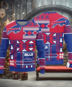 Christmas Sweater Buffalo Bills Christmas Snowflakes Pattern Limited Edition 3D Sweater