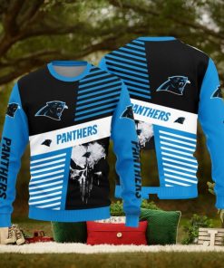 Christmas Sweater Carolina Panthers Skull Pattern Limited Edition 3D Sweater