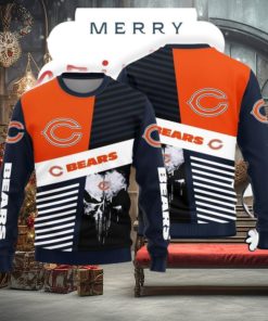 Christmas Sweater Chicago Bears Skull Pattern Limited Edition 3D Sweater
