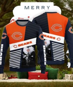 Christmas Sweater Chicago Bears Skull Pattern Limited Edition 3D Sweater