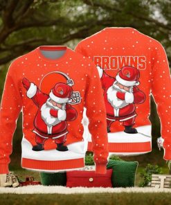 Christmas Sweater Cleveland Browns Dab Santa Limited Edition 3D Sweater