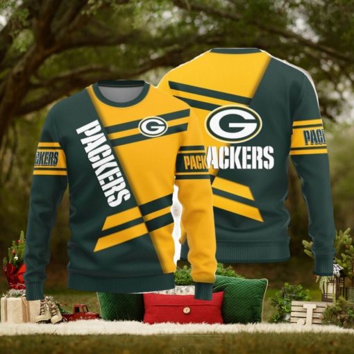 Christmas Sweater Green Bay Packers Basic Pattern Limited Edition 3D Sweater