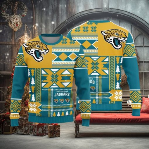 Christmas Sweater Jacksonville Jaguars Christmas Snowflakes Pattern Limited Edition 3D Sweater