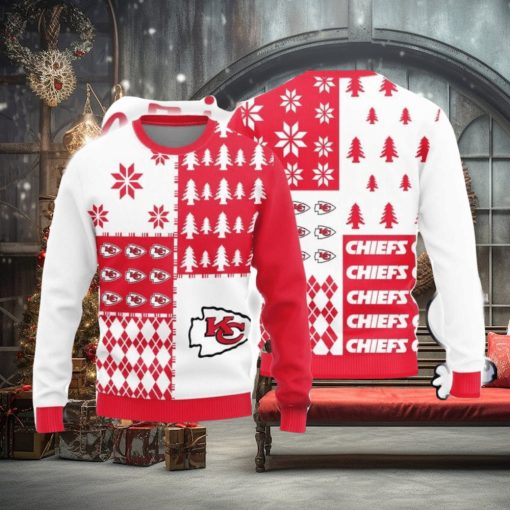 Christmas Sweater Kansas City Chiefs Christmas Pine Trees Pattern Limited Edition 3D Sweater