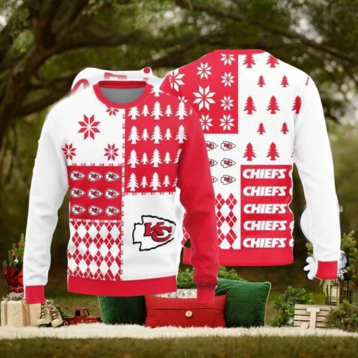 Christmas Sweater Kansas City Chiefs Christmas Pine Trees Pattern Limited Edition 3D Sweater