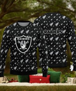 Christmas Sweater Las Vegas Raiders Christmas Pine Tree Patterns Pattern 3D Sweater