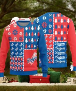 Christmas Sweater Los Angeles Dodgers Christmas Pine Trees Pattern Limited Edition 3D Sweater