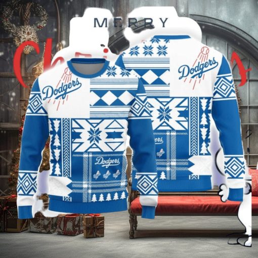 Christmas Sweater Los Angeles Dodgers Christmas Snowflakes Pattern Limited Edition 3D Sweater