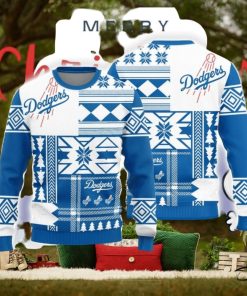 Christmas Sweater Los Angeles Dodgers Christmas Snowflakes Pattern Limited Edition 3D Sweater