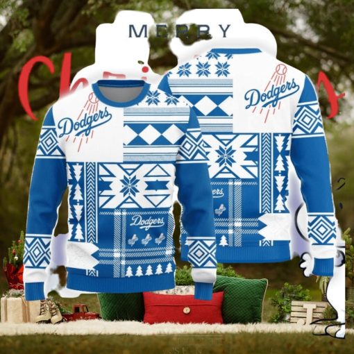 Christmas Sweater Los Angeles Dodgers Christmas Snowflakes Pattern Limited Edition 3D Sweater