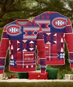 Christmas Sweater Montreal Canadiens Christmas Snowflakes Pattern Limited Edition 3D Sweater