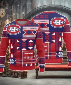 Christmas Sweater Montreal Canadiens Christmas Snowflakes Pattern Limited Edition 3D Sweater