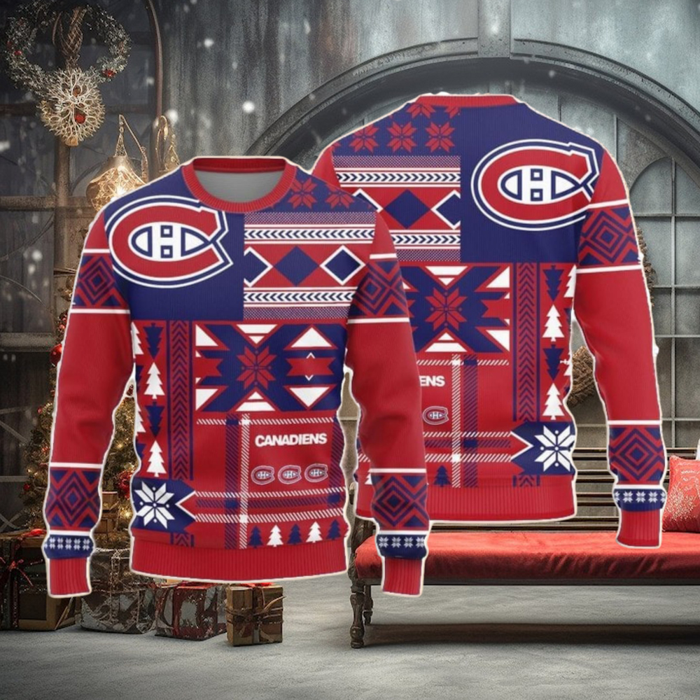 Christmas Sweater Montreal Canadiens Christmas Snowflakes Pattern Limited Edition 3D Sweater Christmas Sweater Montreal Canadiens Christmas Snowflakes Pattern Limited Edition 3D Sweater