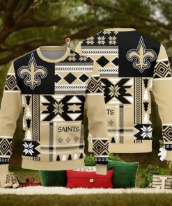 Christmas Sweater Orleans Saints Christmas Snowflakes Pattern Limited Edition 3D Sweater