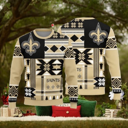 Christmas Sweater Orleans Saints Christmas Snowflakes Pattern Limited Edition 3D Sweater