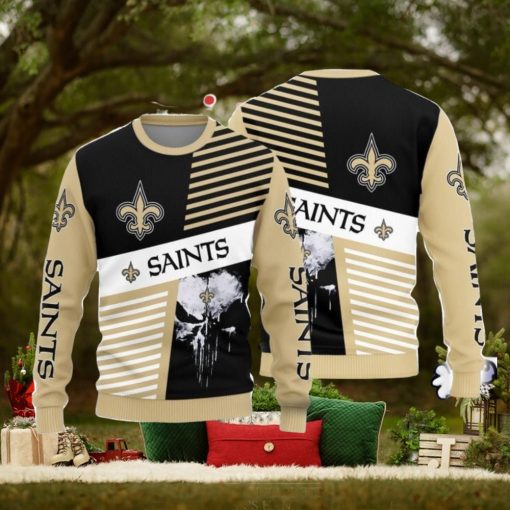 Christmas Sweater Orleans Saints Skull Pattern Limited Edition 3D Sweater