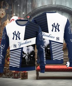 Christmas Sweater York Yankees Skull Pattern Limited Edition 3D Sweater