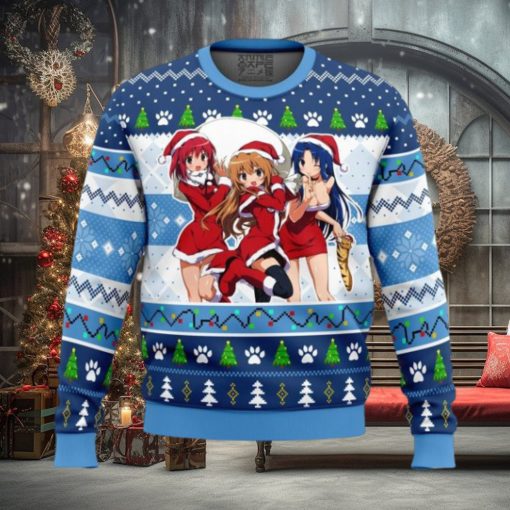 Christmas Taiga Minori and Ami Toradora Ugly Christmas Sweater