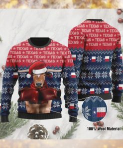 Christmas Texas Boxing Longhorn Ugly Sweater For Texas People On Christmas Days