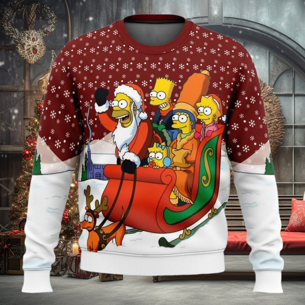 Christmas The Simpsons Ugly Sweater, Homer Simpson Christmas Shirt, Cartoon Movie Xmas Sweater, Family Christmas Sweater, Gift For Fan Christmas The Simpsons Ugly Sweater, Homer Simpson Christmas Shirt, Cartoon Movie Xmas Sweater, Family Christmas Sweater, Gift For Fan