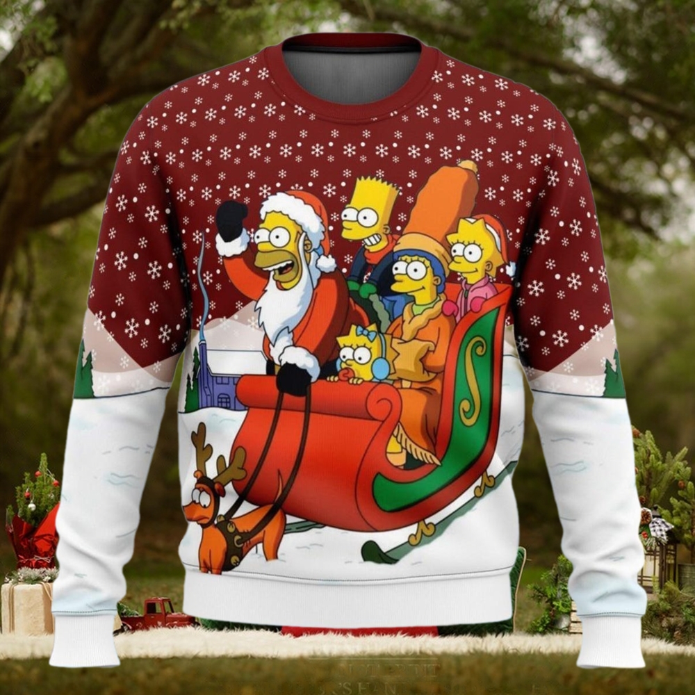 Christmas The Simpsons Ugly Sweater, Homer Simpson Christmas Shirt, Cartoon Movie Xmas Sweater, Family Christmas Sweater, Gift For Fan Christmas The Simpsons Ugly Sweater, Homer Simpson Christmas Shirt, Cartoon Movie Xmas Sweater, Family Christmas Sweater, Gift For Fan