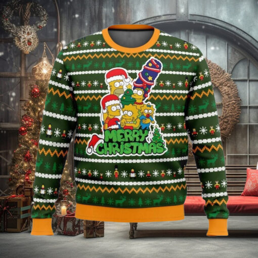 Christmas The Simpsons Ugly Sweater, Homer Simpson Christmas Sweater, Christmas Family Tee, Cartoon Movie Woman Sweater, Gift For Fan