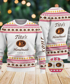 Christmas Tito Vodka Ugly Sweater, Mens Drinking Christmas Sweater, Vodka Sweaters For Men, Titos Shirt