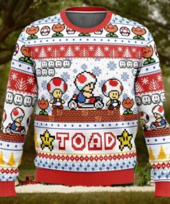 Christmas Toad Ugly Sweater, Super Mario Christmas Shirt, Family Christmas Sweater, Retro Video Game Xmas Sweatshirt, Gift For Gamer