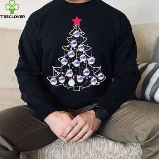 Christmas Tree Buffalo Bills Lights Merry Christmas Logo Shirt