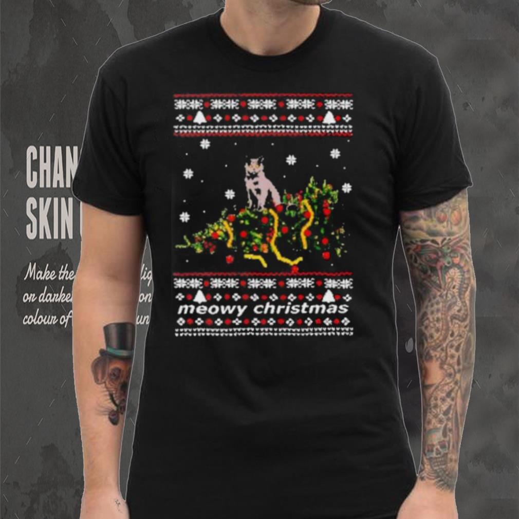 Christmas Tree Knocked Down By A Cat Shirt Christmas Tree Knocked Down By A Cat Shirt