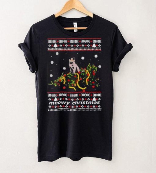 Christmas Tree Knocked Down By A Cat Shirt