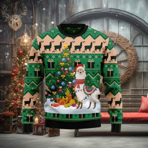 Christmas Tree Llama Ugly Christmas Sweater Gift For Men And Women