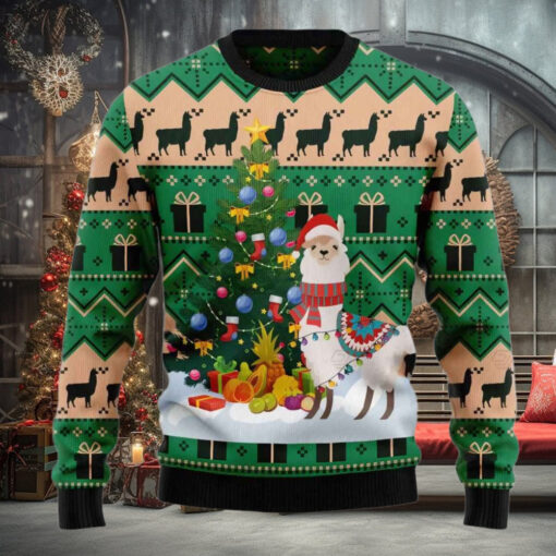 Christmas Tree Llama Ugly Christmas Sweater