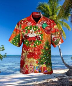 Christmas Tree Red Light Hawaiian Shirt