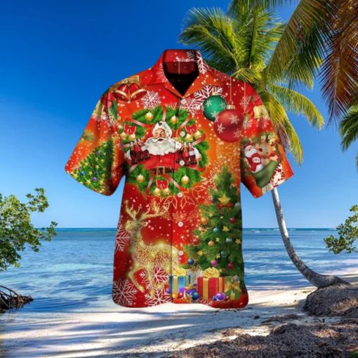 Christmas Tree Red Light Hawaiian Shirt