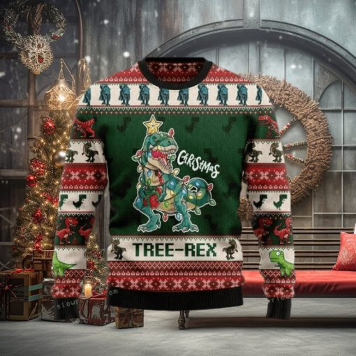 Christmas Tree Rex Womens Ugly Sweater