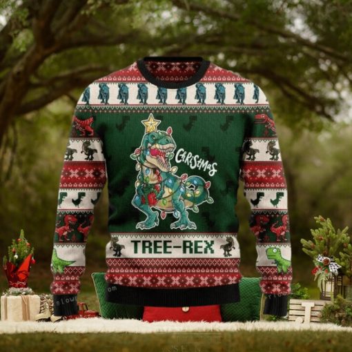 Christmas Tree Rex Womens Ugly Sweater