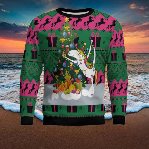 Christmas Tree Unicorn Ugly Christmas Sweater